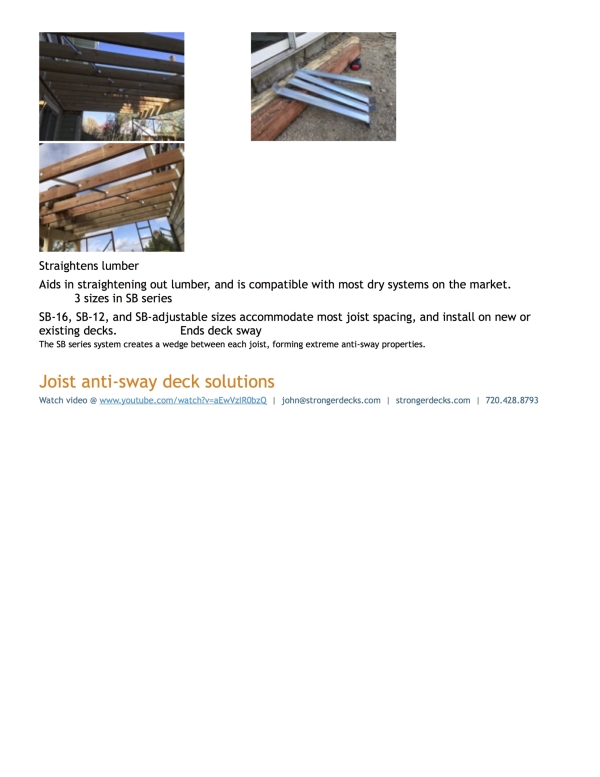 SB-16 Sway Brace | Contractor Pack of 50