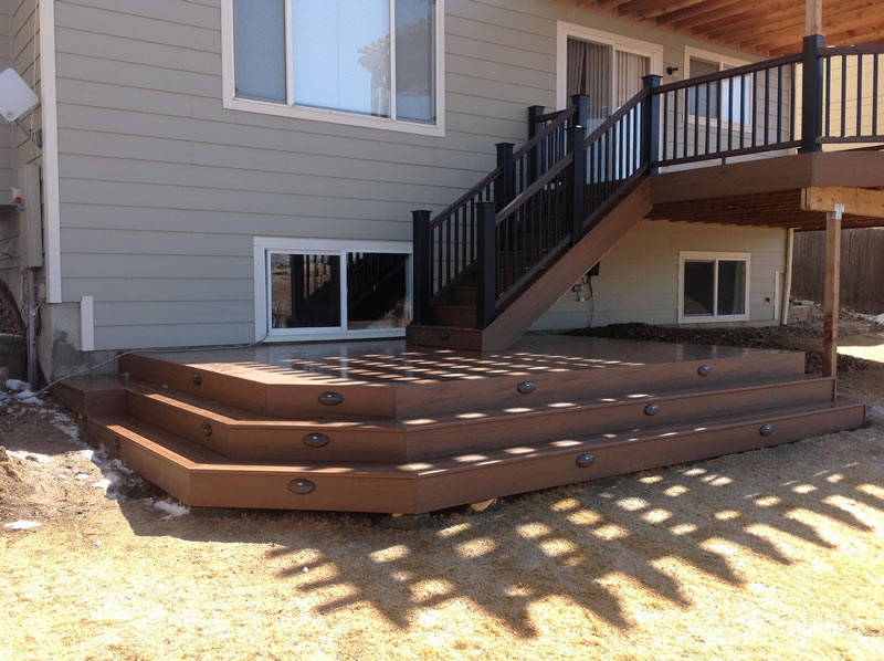 Timbertech Pacific Walnut with Radiance Black Rail System