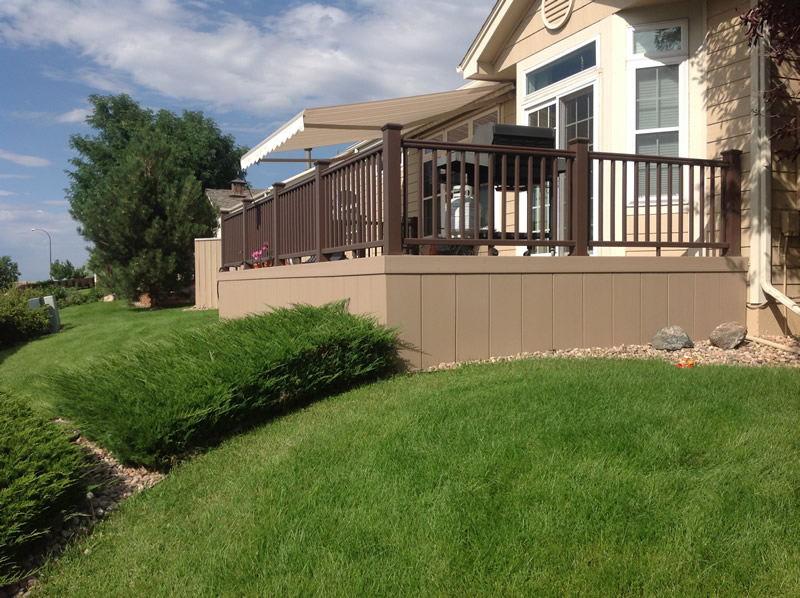 Timbertech Radiance Express Rail System Traditional Walnut Sandy Birch
