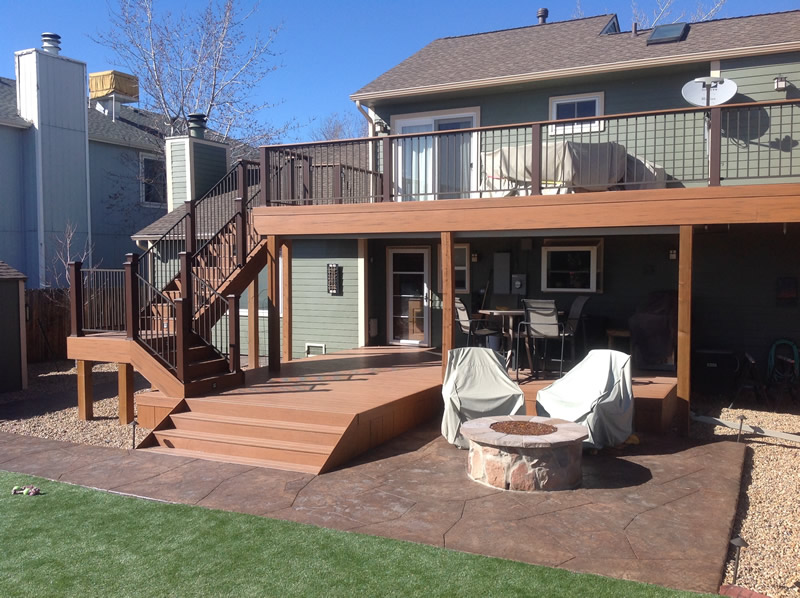 Timbertech Pacific Teak with Fortress Rail System