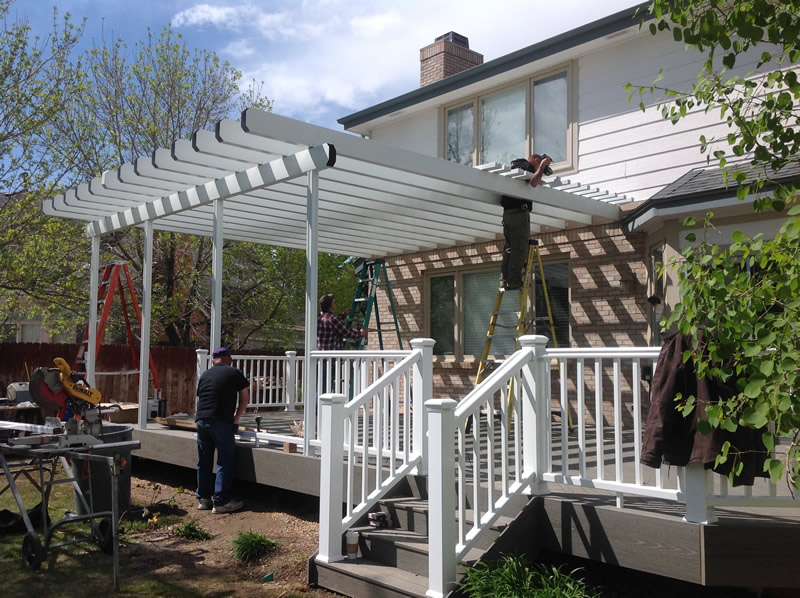 Timbertech Composite Deck with Aluminum Pergola System