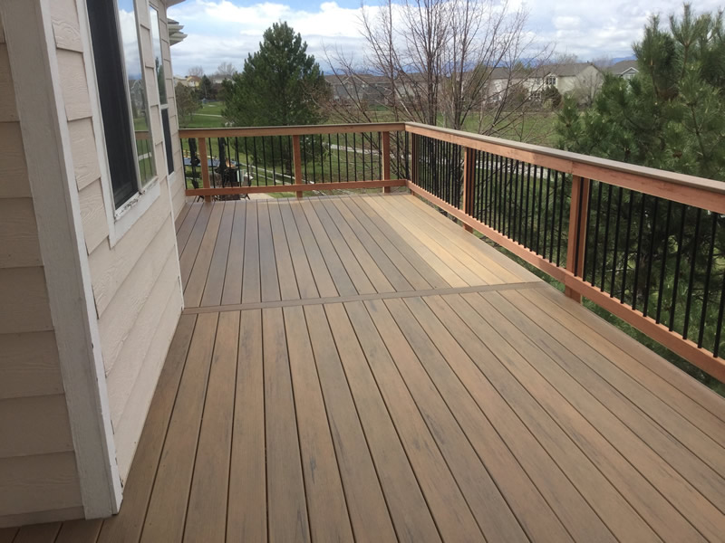 Port Orford Glu/Lam Support Beams and Posts Timbertech Earthwood Evolutions Pecan Decking